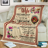 Scots Print Blanket - Majoribanks Tartan Crest Blanket To My Wife Style, Gift From Scottish Husband