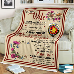 Scots Print Blanket - McIvor Tartan Crest Blanket To My Wife Style, Gift From Scottish Husband