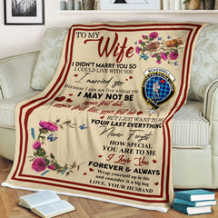 Scots Print Blanket - McKerrell Tartan Crest Blanket To My Wife Style, Gift From Scottish Husband