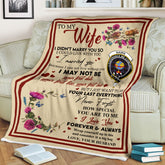 Scots Print Blanket - Nairn Tartan Crest Blanket To My Wife Style, Gift From Scottish Husband