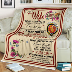 Scots Print Blanket - Scrymgeour Tartan Crest Blanket To My Wife Style, Gift From Scottish Husband