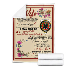 Scots Print Blanket - Turnbull Tartan Crest Blanket To My Wife Style, Gift From Scottish Husband