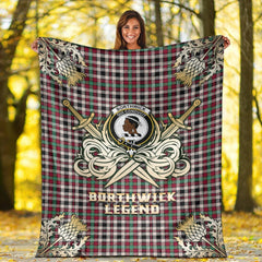 Borthwick Dress Ancient Tartan Gold Courage Symbol Blanket