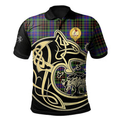 Brodie Hunting Modern Tartan Polo Shirt Viking Wolf