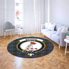 Brodie Hunting Modern Tartan Crest Round Rug