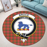 Bruce Modern Tartan Crest Round Rug