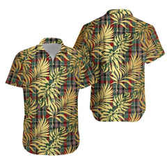 Bruce of Kinnaird Tartan Vintage Leaves Hawaiian Shirt