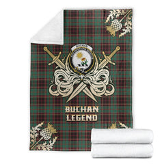 Buchan Ancient Tartan Gold Courage Symbol Blanket