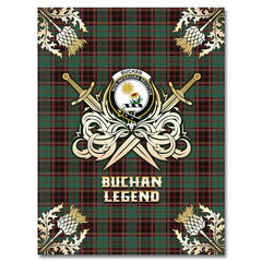 Buchan Ancient Tartan Gold Courage Symbol Blanket