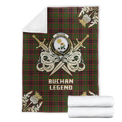 Buchan Modern Tartan Gold Courage Symbol Blanket