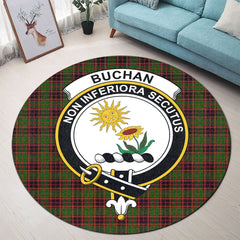 Buchan Modern Tartan Crest Round Rug
