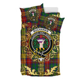 Buchanan 03 Tartan Crest Bedding Set - Golden Thistle Style