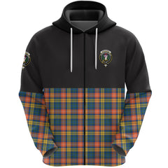 Buchanan Ancient Clan Half Of Tartan Zipper Hoodie