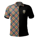 Buchanan Ancient Tartan Polo Shirt Half of Me - Cross Style
