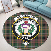 Buchanan Hunting Tartan Crest Round Rug