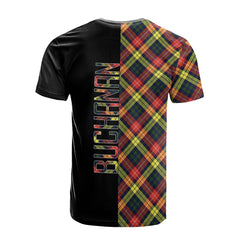 Buchanan Modern Tartan T-Shirt Half of Me - Cross Style