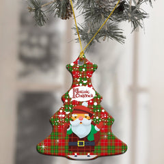 Burnett Ancient Tartan Christmas Ceramic Ornament - Santa Style