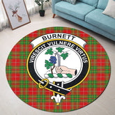 Burnett Ancient Tartan Crest Round Rug