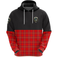 Burnett Modern Clan Half Of Tartan Hoodie