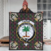 Cairns Tartan Crest Premium Quilt - Gold Thistle Style