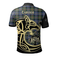 Cameron of Erracht Ancient Tartan Polo Shirt Viking Wolf