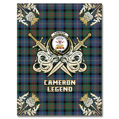 Cameron of Erracht Ancient Tartan Gold Courage Symbol Blanket