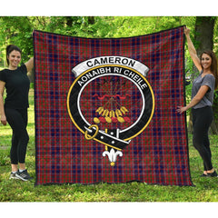 Cameron of Locheil Original Tartan Crest Quilt