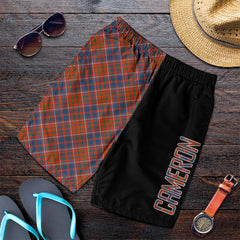 Cameron of Lochiel Ancient Tartan Crest Men's Short - Cross Style