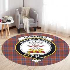 Cameron of Lochiel Ancient Tartan Crest Round Rug