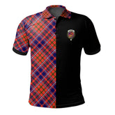 Cameron of Lochiel Modern Tartan Polo Shirt Half of Me - Cross Style