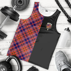 Cameron of Lochiel Modern Tartan Crest Men's Tank Top - Cross Style
