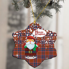 Cameron of Lochiel Ancient Tartan Christmas Ceramic Ornament - Santa Style