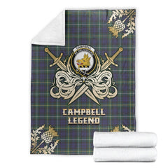 Campbell Argyll Modern Tartan Gold Courage Symbol Blanket
