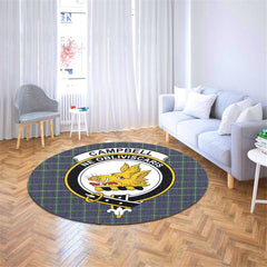 Campbell Argyll Modern Tartan Crest Round Rug