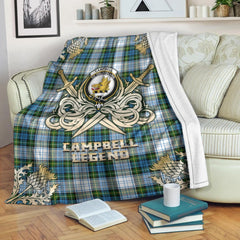 Campbell Dress Tartan Gold Courage Symbol Blanket