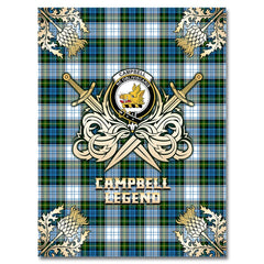 Campbell Dress Tartan Gold Courage Symbol Blanket