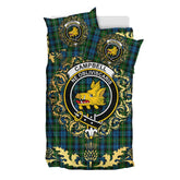 Campbell of Argyll 02 Tartan Crest Bedding Set - Golden Thistle Style