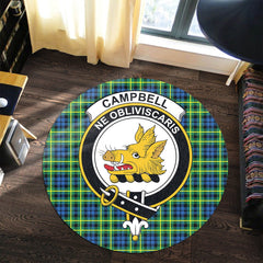 Campbell of Breadalbane Ancient Tartan Crest Round Rug