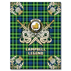 Campbell of Breadalbane Ancient Tartan Gold Courage Symbol Blanket