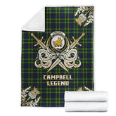 Campbell of Breadalbane Modern Tartan Gold Courage Symbol Blanket