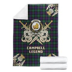 Campbell of Cawdor Modern Tartan Gold Courage Symbol Blanket