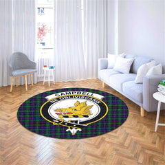 Campbell of Cawdor Modern Tartan Crest Round Rug