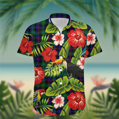 Campbell of Cawdor Tartan Hawaiian Shirt Hibiscus, Coconut, Parrot, Pineapple - Tropical Garden Shirt