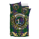 Carmichael Tartan Crest Bedding Set - Golden Thistle Style
