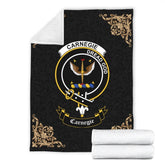 Carnegie Crest Tartan Premium Blanket Black