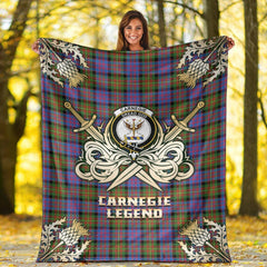 Carnegie Ancient Tartan Gold Courage Symbol Blanket
