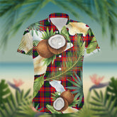 Charteris (Earl of Wemyss) Tartan Hawaiian Shirt Hibiscus, Coconut, Parrot, Pineapple - Tropical Garden Shirt