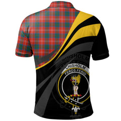 Chisholm Ancient Tartan Polo Shirt - Royal Coat Of Arms Style