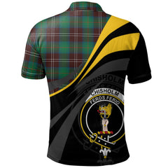 Chisholm Hunting Ancient Tartan Polo Shirt - Royal Coat Of Arms Style