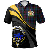 Clark (Lion) 01 Tartan Polo Shirt - Royal Coat Of Arms Style